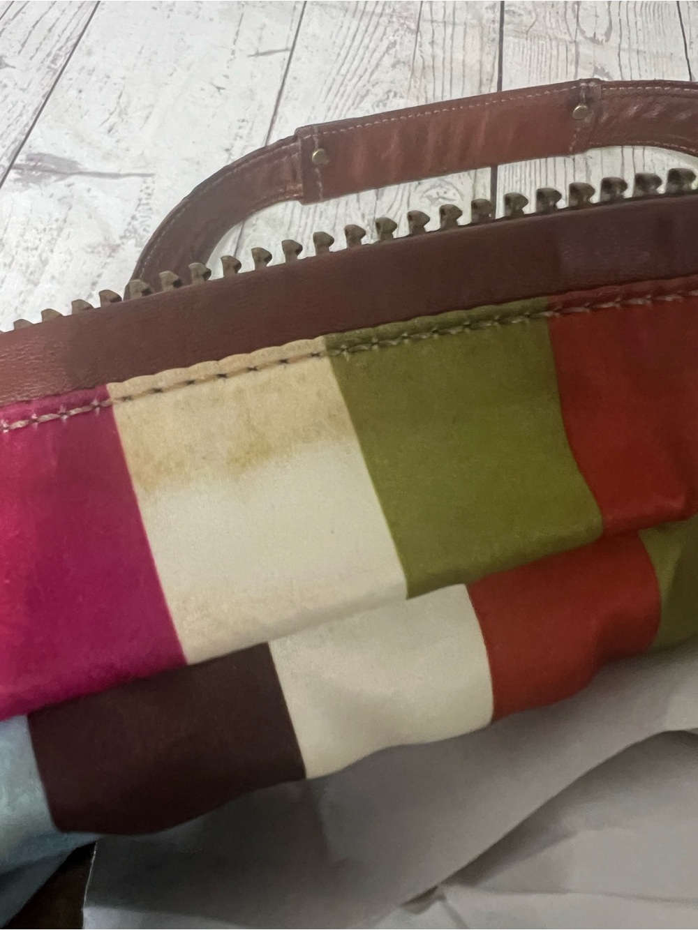 COACH Legacy 65th Anniversary Mandy Satchel Whiskey Cognac Leather Bag 11130 - Picture 11 of 16